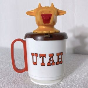 Vintage Whirley Industries Moo Cow Creamer Sippy Cup Utah